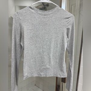 SKIMS Heather Gray Long Sleeve Women's Top